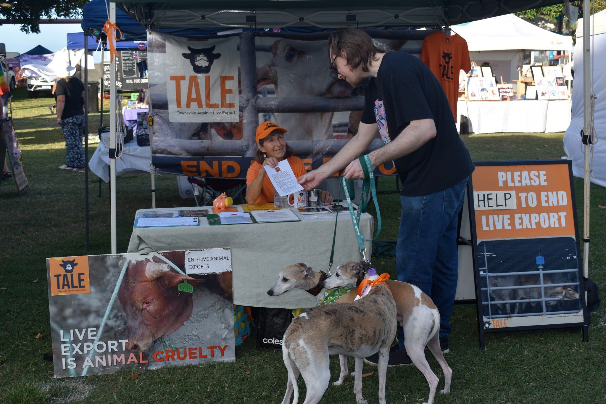 Great or small love them all – Market stall to end the cruelty of live export for all animals